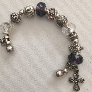 Vintage .925 sterling silver Charm Bracelet